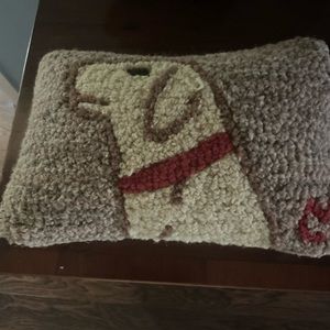 Labrador HANDHOOKED  RUG PILLOW by Chandler 4 Corners 8 by 12
